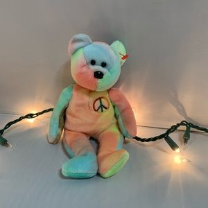 Peace beanie baby